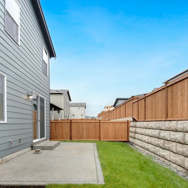 fence in backyard