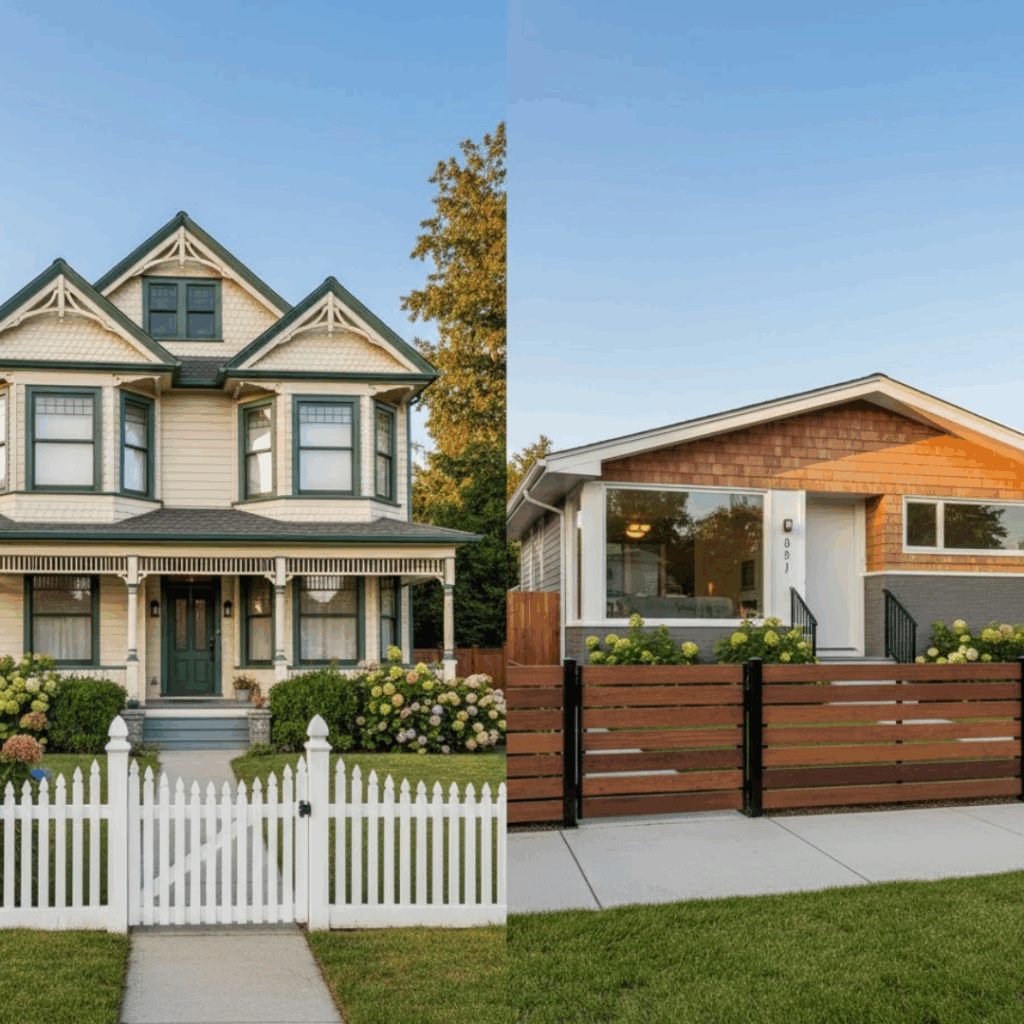 tradition vs contemporary fence